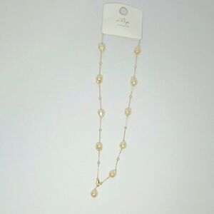 Cream Pearl Necklace Stainless Steel